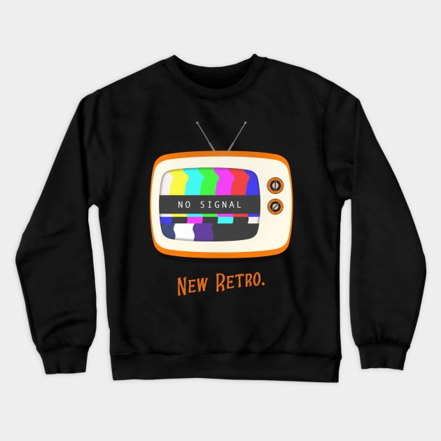 No Signal Retro TV Color Bars Vintage Classic Go Retro Graphic Retro Crewneck Sweatshirt by TV Dinners